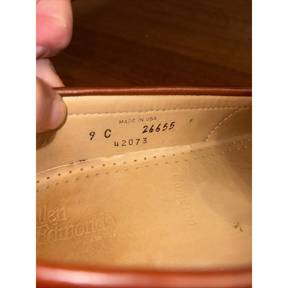 Allen Edmonds Cameron 42073 authentic burgundy leather penny loafers 9 C - Picture 5 of 7